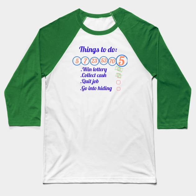 Winning Lottery Baseball T-Shirt by Courtney's Creations